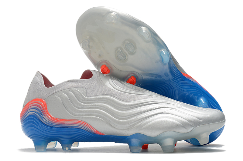 Adidas Copa Sense +Launch Edition FG Soccer Cleats - White/Blue/Solar Red!
