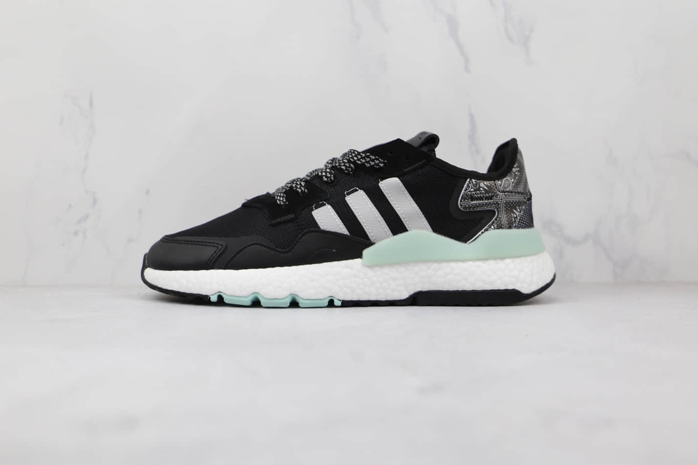 Adidas Nite Jogger 2021 Boost Core Black Blue Cloud White FW6687 - Stylish and Comfortable Sneakers